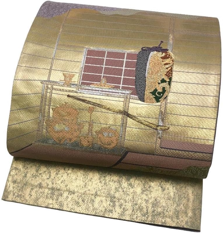 袋帯 黄金の茶室 本金引箔袋 仕服 金彩 金糸 金色 O-5014 袋帯 黄金の茶室 本金引箔袋 仕服 金彩 金糸 金色 O-5014
